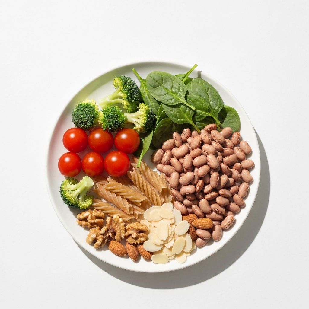 Balanced macronutrients on a plate